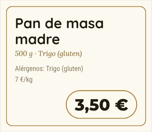 Etiqueta de ejemplo — Pan