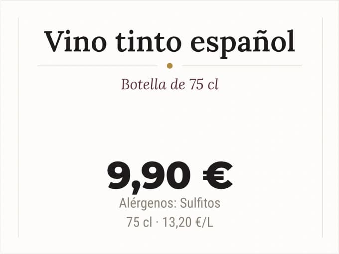 Etiqueta de ejemplo — Vinos