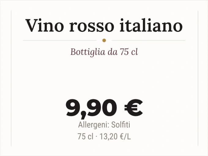 Etichetta di esempio — Vini