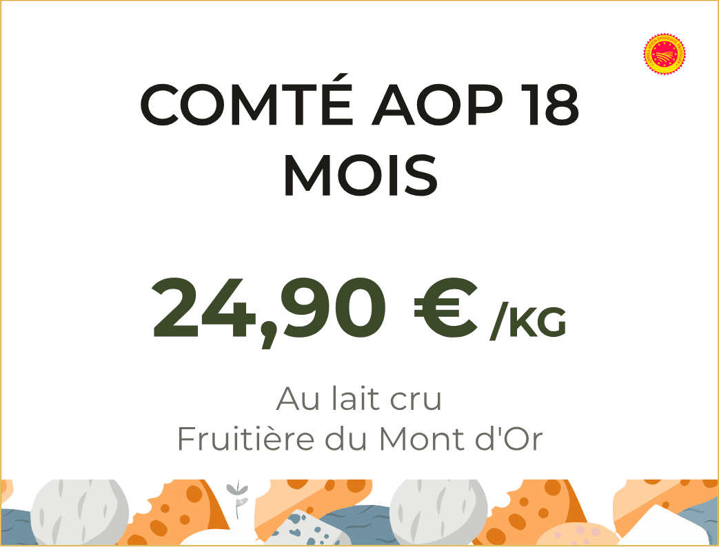 Étiquette fromage générée par PrixParfait, mentions conformité comprises