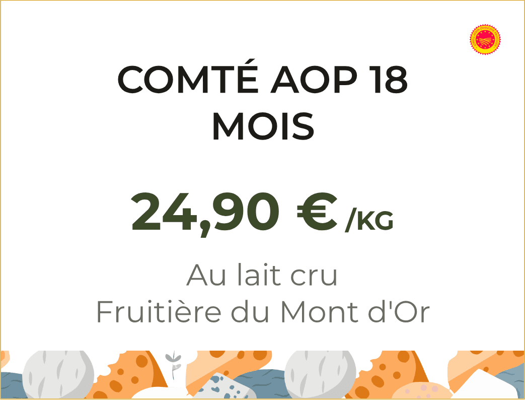 Étiquette fromage générée par PrixParfait, mentions conformité comprises