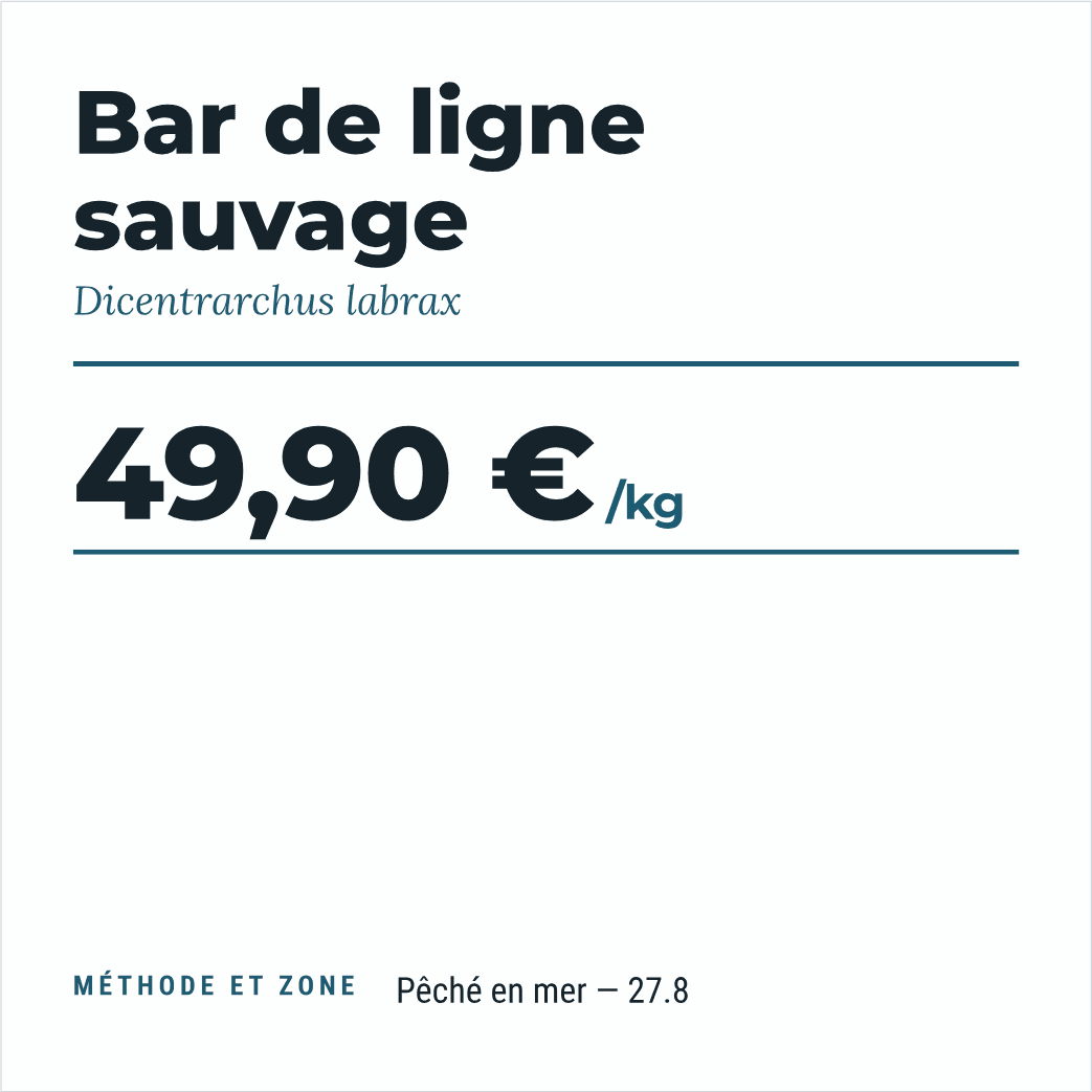 Étiquette poisson générée par PrixParfait